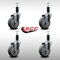 Service Caster 4'' SS Thermoplastic Rubber Wheel Swivel 1-1/8'' Expanding Stem Caster Set, 4PK SCC-SSEX20S414-TPRB-118-4 - alternate 2